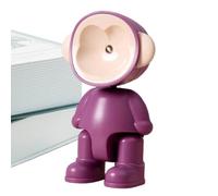 Cute Robot Bed Light - Mini Table Lamp, 10x4.5x6cm Battery Powered Bedside Lamp with Cheerful Design, ABS Bedroom Nightlight, Home Cordless Lights, Nursery Lighting for Hallway and Relaxation