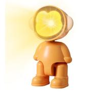 Cute Robot Bed Light - Mini Table Lamp, 10x4.5x6cm Battery Powered Bedside Lamp with Cheerful Design, ABS Bedroom Nightlight, Home Cordless Lights, Nursery Lighting for Hallway and Relaxation