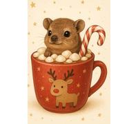Cute Rock Hyrax in Hot Cocoa Notebook - Cozy Christmas Animal Journal | Kawaii Winter Gift | Marshmallow Mug Notebook| Lined Composition Notebook 6x9 ... Gift, Journaling, Writing, Notes & Study