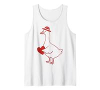 Cute Romantic Goose Heart Love Camiseta sin Mangas