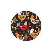 Cute Rooster Chickens - Juego de tarjetas de ambientador redondas para coche, aroma a lavanda, 10/24 piezas