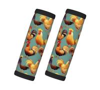 Cute Rooster Chickens Print Travel Essentials - Empuñaduras envolventes para equipaje (2 paquetes de maletas de fácil identificación)