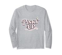 Cute Rosados Gnarlys, Cute Rosas, Collage-Style Pinky Pop Manga Larga