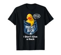 Cute Rubber Duck In Pocket, Funny Duck I Don't Give a Duck Camiseta gráfica económica