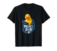 Cute Rubber Duck In Pocket Shirt Funny Pocket Duck Graphic Camiseta gráfica económica
