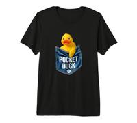 Cute Rubber Duck In Pocket Shirt Funny Pocket Duck Graphic Camiseta Premium