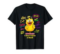 Cute Rubber Duck Quotes, Funny Duck I Don't Give a Duck Camiseta gráfica económica