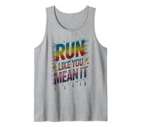 Cute Run Like You Mean IT Let Games Begin Field Day Maratón Camiseta sin Mangas