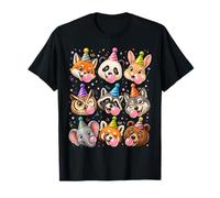 Cute Safari Zoo Animals Bubble Gum Birthday Party Squad Camiseta
