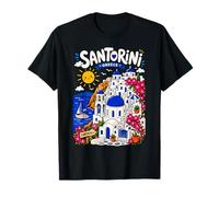 Cute Santorini Grecia Viajes Vacaciones Isla Griega Camiseta