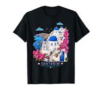 Cute Santorini Island Greek Village Grecia Viajes Vacaciones Camiseta