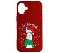 Cute Sarcastic Christmas Llama Outfit Graphic Design Style Carcasa para iPhone 16 Plus