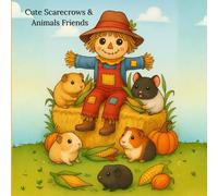 Cute Scarecrows & Animal Friends: 34 Adorable Autumn Scenes with Scarecrows, Pumpkins, Farm Animals, and Cozy Fall Fun
