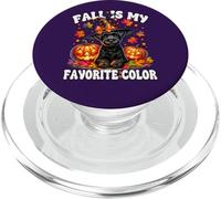 Cute Schnauzer Halloween Pumpkin Fall Is My Favorite Color PopSockets PopGrip para MagSafe