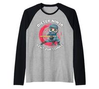Cute School Ninja Boy Escuela Ninja Camiseta Manga Raglan
