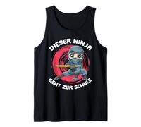 Cute School Ninja Boy Escuela Ninja Camiseta sin Mangas