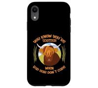 Cute Scottish Highland Cow - Bad Hair Don´t Care Carcasa para iPhone XR