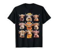 Cute Scottish Highland Cow Pattern For Teacher Cow Lovers Camiseta