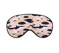 Cute Sea Animals Killer Whale Angler Fish Sleeping Blindfold Mask Cute Eye Shade Cover con correa ajustable para Mujeres Hombres Night