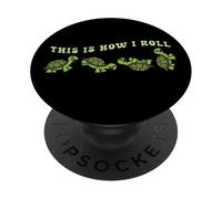 Cute Sea Turtle This is How I Roll Ocean Animal Lover Funny PopSockets PopGrip Adhesivo
