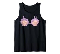 Cute Seashell Purple Bra Style for Mermaid Aesthetic Fans Camiseta sin Mangas