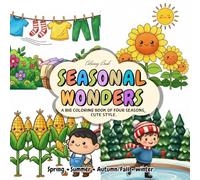 Cute Seasonal Coloring Book for Kids | Fun Preschool: Cute Seasonal Coloring Book for Kids | Spring Summer Autumn Winter Coloring Pages | Fun Preschool Coloring Activity Book