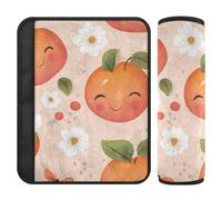 Cute Serviceberry Fruit Peach - 2 almohadillas para asiento de coche, más comodidad para conducir, forro para cinturón de seguridad