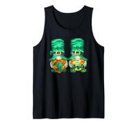 Cute Shamrock and Horseshoe For St. Patricks Day GNOME Funny Camiseta sin Mangas