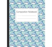 Cute Shark Pattern Composition Notebook for School and Writing: A Fun Ocean Themed Journal for Kids, Teens, and Students with a Cute Kawaii Sea Life Cover Design