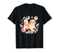 Cute Shih Tzu Owners Colorful Puppy Lover Camiseta gráfica económica, Hombre, Negro, M