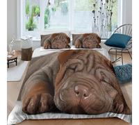 Cute shih tzu Style Funda Edredon Juego de Ropa de Cama de 3 Piezas Impresión 3D Cierre de Cute shih tzu Estilo Funda de Edredón Funda de Almohada a Juego for niña Super King（260x220cm）