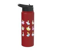 Cute Silly Goose Summer Beach Girl Stainless Steel Insulated Water Bottle