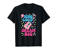 Cute Sing Loud Dream - Música pastel de guitarra grande y linda para niños Camiseta