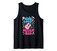 Cute Sing Loud Dream - Música pastel de guitarra grande y linda para niños Camiseta sin Mangas