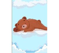 Cute sleeping brown bear note book