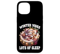Cute Sleeping Cat For Christmas Lover Cozy Winter Kitten Mom Carcasa para iPhone 15
