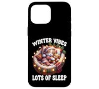 Cute Sleeping Cat For Christmas Lover Cozy Winter Kitten Mom Carcasa para iPhone 16 Pro MAX