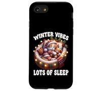 Cute Sleeping Cat For Christmas Lover Cozy Winter Kitten Mom Carcasa para iPhone SE (2020) / 7/8