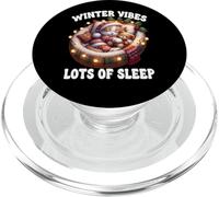 Cute Sleeping Cat For Christmas Lover Cozy Winter Kitten Mom PopSockets PopGrip para MagSafe