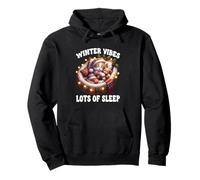 Cute Sleeping Cat For Christmas Lover Cozy Winter Kitten Mom Sudadera con Capucha