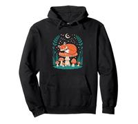Cute Sleeping Fox Moon Landscape Nature Wild Forest Red Fox Sudadera con Capucha