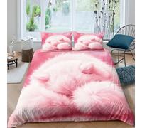 Cute sleeping style Funda Edredon Microfibra 3 Piezas Impresión 3D Cierre de Cute sleeping estilo Funda de Edredón Fundas de Almohada Antialérgica Transpirable for Ancianos Single（140x200cm）