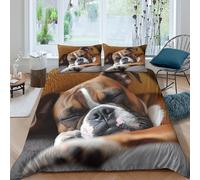 Cute Sleeping Style Funda Edredon Microfibra Juego de Ropa de Cama de 3 Piezas Impresión 3D Cierre de Cute Sleeping Estilo Funda de Edredón Funda de Almohada a Juego for Adultos Double（200x200cm）