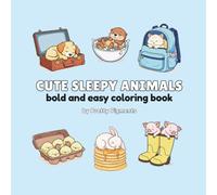 Cute Sleepy Animals: Bold and Easy Coloring Book