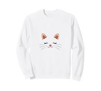 Cute Sleepy Cat Face Adorable Feline Kitty Lover Sudadera