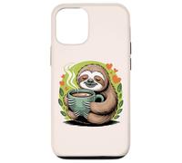 Cute Sloth Morning Coffee Tree Branch Lazy Relax Carcasa para iPhone 12/12 Pro