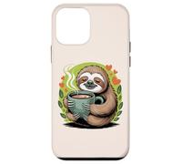 Cute Sloth Morning Coffee Tree Branch Lazy Relax Carcasa para iPhone 12 Mini