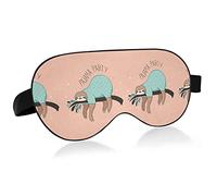 Cute Sloth On A Branch Eye Masks Cover Blocks Light Sleep Mask Shade Cover Blindfold Relaxing Eyeshade Cover con correa ajustable para la cabeza para hombres, mujeres y niños