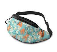 Cute Sloth On Floral Tree Running Belt Fanny Pack para Mujeres Hombres Fashion Waist Pack Cinturones Ajustables Bolsa para Viajar Caminar Senderismo Deportes