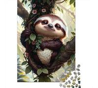 Cute Sloth Rompecabezas para Adultos Jungle Animal 1000 Piezas Papel Reciclado para Adultos Rompecabezas Juego Educativo para Relajarse 70x50cm/1000pcs